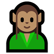 🧝🏽 Emoji Elfo: Pele Morena na Microsoft Windows 10 May 2019 Update.