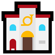 Emoji 🏤 Ufficio Postale su Microsoft Windows 10 May 2019 Update.