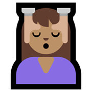 💆🏽 Emoji Pessoa Recebendo Massagem Facial: Pele Morena na Microsoft Windows 10 May 2019 Update.