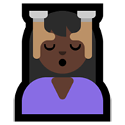 💆🏿 Emoji Pessoa Recebendo Massagem Facial: Pele Escura na Microsoft Windows 10 May 2019 Update.