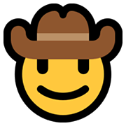 🤠 Emoji Gesicht mit Cowboyhut Microsoft Windows 10 May 2019 Update.