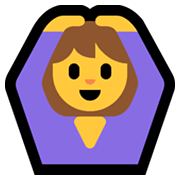 🙆 Emoji Persona Haciendo El Gesto De «de Acuerdo» en Microsoft Windows 10 May 2019 Update.