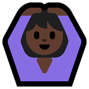 🙆🏿 Emoji Persona Haciendo El Gesto De «de Acuerdo»: Tono De Piel Oscuro en Microsoft Windows 10 May 2019 Update.