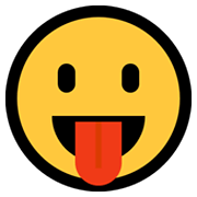 😛 Emoji Rosto Mostrando A Língua na Microsoft Windows 10 May 2019 Update.