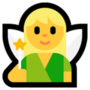 Emoji 🧚 Fata su Microsoft Windows 10 May 2019 Update.
