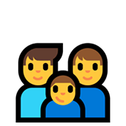 Emoji 👨‍👨‍👦 Famiglia: Uomo, Uomo E Bambino su Microsoft Windows 10 May 2019 Update.