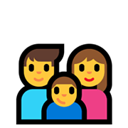 👨‍👩‍👦 Emoji Familie: Mann, Frau und Junge Microsoft Windows 10 May 2019 Update.