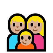 Émoji 👪🏼 Famille, Peau Moyennement Claire sur Microsoft Windows 10 May 2019 Update.