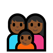 👪🏾 Emoji Familie, mitteldunkle Hautfarbe Microsoft Windows 10 May 2019 Update.