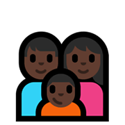 Émoji 👪🏿 Famille, Peau Foncée sur Microsoft Windows 10 May 2019 Update.