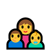 👩‍👦‍👶 Emoji Família: Mulher, Menino, Bebê na Microsoft Windows 10 May 2019 Update.