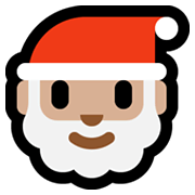 🎅🏼 Emoji Weihnachtsmann: mittelhelle Hautfarbe Microsoft Windows 10 May 2019 Update.