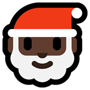 🎅🏿 Emoji Weihnachtsmann: dunkle Hautfarbe Microsoft Windows 10 May 2019 Update.