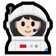 👩🏻‍🚀 Emoji Astronauta Mulher: Pele Clara na Microsoft Windows 10 May 2019 Update.
