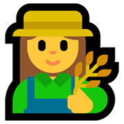 👩‍🌾 Emoji Agricultora en Microsoft Windows 10 May 2019 Update.