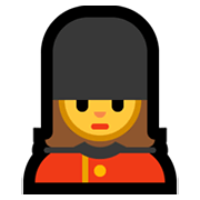 💂‍♀️ Emoji Guarda Mulher na Microsoft Windows 10 May 2019 Update.
