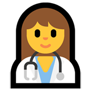 Emoji 👩‍⚕️ Operatrice Sanitaria su Microsoft Windows 10 May 2019 Update.