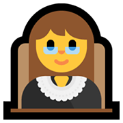Emoji 👩‍⚖️ Giudice Donna su Microsoft Windows 10 May 2019 Update.