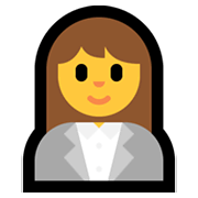 👩‍💼 Emoji Oficinista Mujer en Microsoft Windows 10 May 2019 Update.