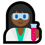 👩🏾‍🔬 Emoji Wissenschaftlerin: mitteldunkle Hautfarbe Microsoft Windows 10 May 2019 Update.