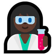 👩🏿‍🔬 Emoji Cientista Mulher: Pele Escura na Microsoft Windows 10 May 2019 Update.