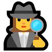 Emoji 🕵️‍♀️ Investigatrice su Microsoft Windows 10 May 2019 Update.