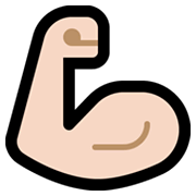 💪🏻 Emoji Bíceps Flexionado: Tono De Piel Claro en Microsoft Windows 10 May 2019 Update.