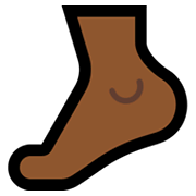 🦶🏾 Emoji Fuß: mitteldunkle Hautfarbe Microsoft Windows 10 May 2019 Update.