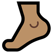 Emoji 🦶🏽 Piede: Carnagione Olivastra su Microsoft Windows 10 May 2019 Update.