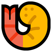 Emoji 🍤 Gambero Fritto su Microsoft Windows 10 May 2019 Update.