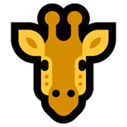 Emoji 🦒 Giraffa su Microsoft Windows 10 May 2019 Update.