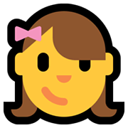 👧 Emoji Niña en Microsoft Windows 10 May 2019 Update.