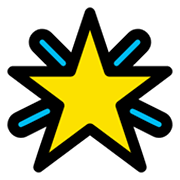 Émoji 🌟 étoile Brillante sur Microsoft Windows 10 May 2019 Update.