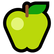 Emoji 🍏 Mela Verde su Microsoft Windows 10 May 2019 Update.