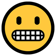 Emoji 😬 Faccina Con Smorfia su Microsoft Windows 10 May 2019 Update.