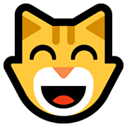 Emoji 😸 Gatto Che Sogghigna su Microsoft Windows 10 May 2019 Update.