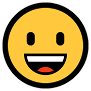 Emoji 😀 Faccina Con Un Gran Sorriso su Microsoft Windows 10 May 2019 Update.