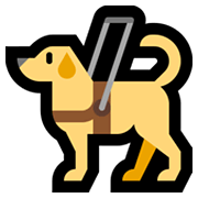 🦮 Emoji Perro Guía en Microsoft Windows 10 May 2019 Update.