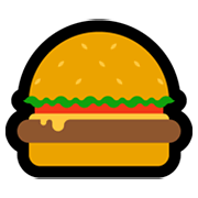 Émoji 🍔 Hamburger sur Microsoft Windows 10 May 2019 Update.