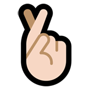 🤞🏻 Emoji Dedos Cruzados: Tono De Piel Claro en Microsoft Windows 10 May 2019 Update.