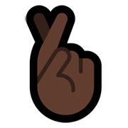 🤞🏿 Emoji Hand mit gekreuzten Fingern: dunkle Hautfarbe Microsoft Windows 10 May 2019 Update.