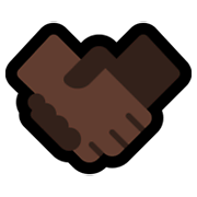 🤝🏿 Emoji Handschlag, dunkle Hautfarbe Microsoft Windows 10 May 2019 Update.