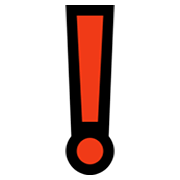 Emoji ❗ Punto Esclamativo Rosso su Microsoft Windows 10 May 2019 Update.