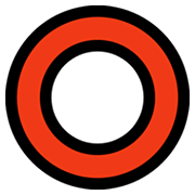 Emoji ⭕ Cerchio su Microsoft Windows 10 May 2019 Update.