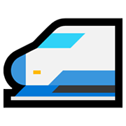 Emoji 🚅 Treno Alta Velocità Punta Arrotondata su Microsoft Windows 10 May 2019 Update.