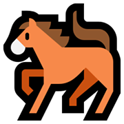 Emoji 🐎 Cavallo su Microsoft Windows 10 May 2019 Update.