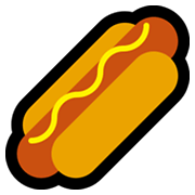 Émoji 🌭 Hot Dog sur Microsoft Windows 10 May 2019 Update.