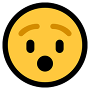 😯 Emoji verdutztes Gesicht Microsoft Windows 10 May 2019 Update.