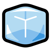 Emoji 🧊 Cubetto Di Ghiaccio su Microsoft Windows 10 May 2019 Update.