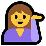 💁 Emoji Pessoa Com A Palma Virada Para Cima na Microsoft Windows 10 May 2019 Update.